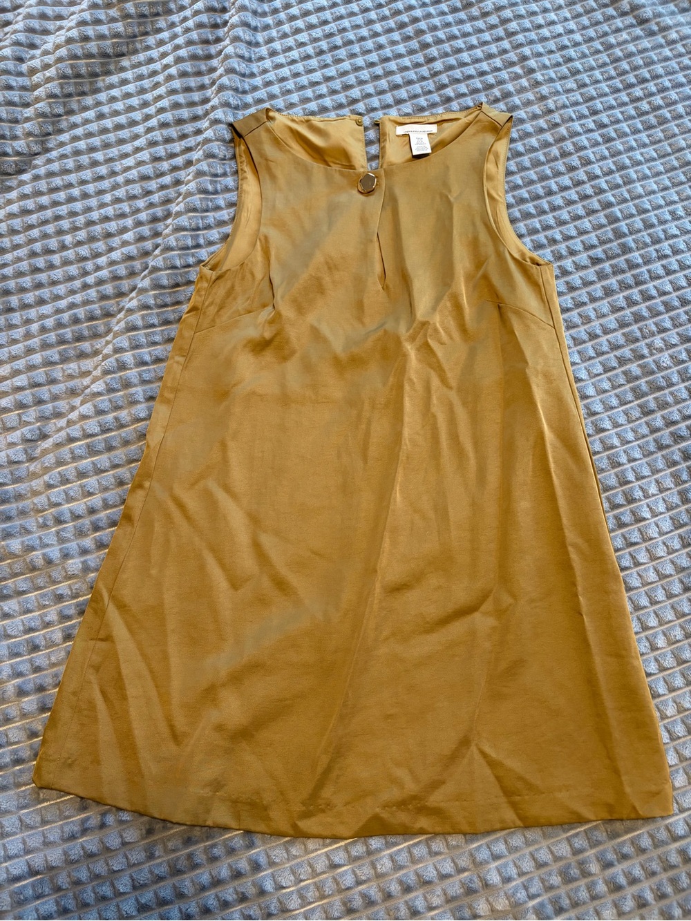 H&M linen Shift Dress in Olive Green